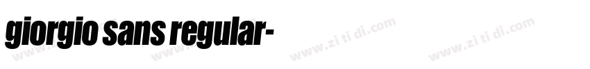 giorgio sans regular字体转换